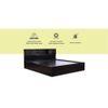 Horae Solid Wood King Size Drawer Storage Bed In Melamine Finish