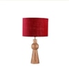 Devansh Maroon Jute Table Lamp With G Wood Natural Base -(7X18.25 Inches)-12
