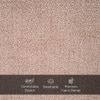 Rihanna 3 Seater Fabric Sofa in Ashen Beige Colour