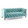 Henrietta 3 Seater Fabric Sofa (Icy Turquoise)