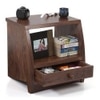 Siesta Solid Wood Bedside Table in Teak Finish