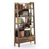 Alberto Solid Wood Bookshelf in Teak Finish
