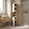 Lofty Tall Wardrobe with Striped Design for Bedroom Storage & Organization