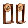 Wall Decor Round Coaster Handcrafted Wooden Shelves (Set of 2) (6x2.5x9)