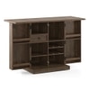 Caledonia Solid Wood Bar Cabinet (Danish Walnut Finish)