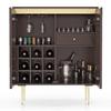 Keoni Solid Wood Free Standing Bar Cabinet in Claret Mahogany Finish