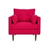 Arihana Boucle Fabric Arm Chair in Red Colour