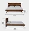 Asher Solid Wood King Size Non Storage Bed In Provincial Teak Finish