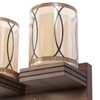 Eliante Wooden Wall Lights Wood & Glass Material Dark Brown & Champaign Finish
