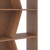 Paleo Solid Wood Corner Bookshelf In Amber Walnut Finish