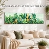 Tropical Botanical Canvas Wall Art 12 x 46 Inch
