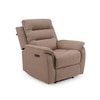 Silvana One Seater Motorized Fabric Recliner in Taupe Beige Colour