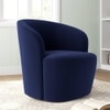 Aron Accent chair Velvet in Navy Blue Color