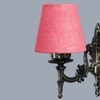 Devansh Metal Electric Wall Light in Antique Gold Colour with Pink Shade Count of 1 Light