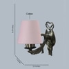 Devansh Metal Electric Wall Light in Antique Gold Colour with Grey Shade Count of 1 Light