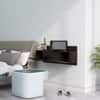 Hexa Red Engineered Wood Wall Mount Dressing Table in Flower Wenge Colour