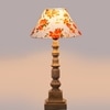 Devansh Multicolor Cotton Table Lamp With  Wood Natural Base (10X10X21 Inches)-39