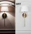 Woody Metal Shine Brass Finish Wall Light