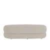 Luxelounge Wood 2-Seater + Ottoman With Upholstery Non Storage Sofa In White Colour