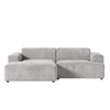 Sophisticated Wood Right Aligned 2-Seater With Upholstery Non Storage Sofa In Grey Colour