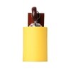 Devansh Solid Wood Electric Wall Light in Brown Colour with Yellow Shade Count of 1 Light