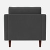 Tharoli Velvet 1 Seater Sofa in Dark Grey Colour