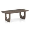 Aero Rectangular Solid Wood Coffee Table In Danish Walnut Finish