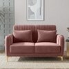 Monly Velvet 2 Seater Sofa Peach Color