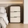 Modern Wood Side Table in White & Black Colour