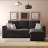 Kowloon Sectional 3 Seater Pull Out Sofa cum Bed In Pebble Grey Colour
