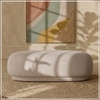 Eliteelegance Wood Ottoman With Upholstery Non Storage Sofa In Grey Colour