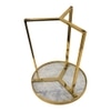 Metalsmith Marble Side Table in Gold Finish