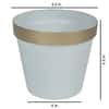 Pot Planter Set Of 5 In White And Gold Colour