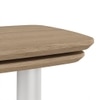 Otis Engineered Wood C Table in White & Oak Finish