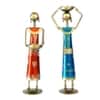 Desert Art Metal Handpainted Lady Doll Showpiece Set of 2