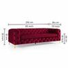 Cherish Fabric Sofa - Maroon