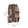 Handmade Wool Shaped Rug Modern Abstract Brown Beige 5 x 8 Feet Carpet