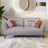 Jonas 3 Seater Leatherette Sole in Oyster Grey Colour