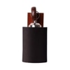 Devansh Solid Wood Electric Wall Light in Brown Colour with Black Shade Count of 1 Light