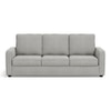 Apollo Compact High Back 3 Seater Fabric Sofa in Vapour Grey Colour