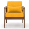 Brooks Lounge Chair in Mustard Yellow Colour