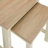 Wynmist Nesting Side Table Natural Mango Wood Top Cream White Base