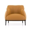 Odette Lounge Chair In Mustard Leather