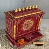 D'Dass Honeywood Sheesham and Mdf  Wall Hanging Wooden Temple For Pooja