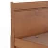 Basel Solid Wood Queen Size Box Storage Bed In Amber Walnut Finish