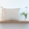 Square Check Knit Cushion Cover  Beige 24X24  Inches