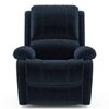 Lebowski Fabric One Seater Manual Recliner in Cobalt Fabric Colour