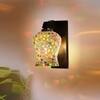 Devansh Solid Wood Electric Wall Light in Brown Colour with Multi Shade Count of 1 Light