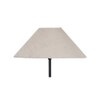 Moana White Natural Fiber Floor Lamp with Black Iron Base