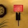 Devansh Metal Electric Wall Light in Black Colour with Maroon Shade Count of 1 Light